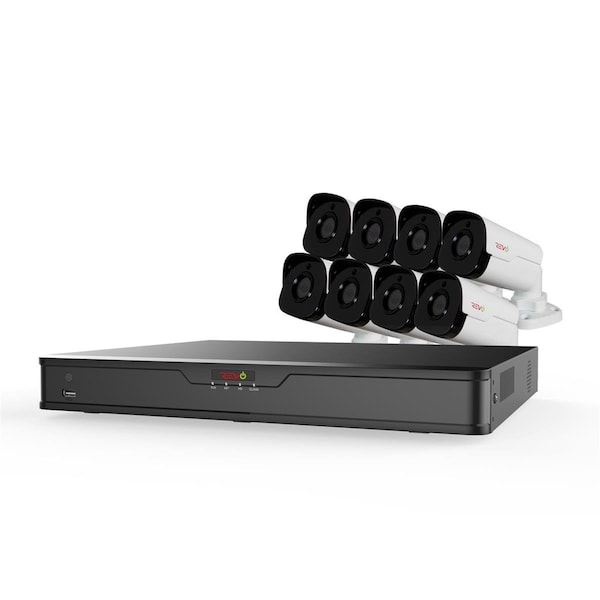 Revo America Ultra HD 16 Channel 3TB NVR Surveillance System with 8 x 4 Megapixel Cameras RU162B8G-3T - main